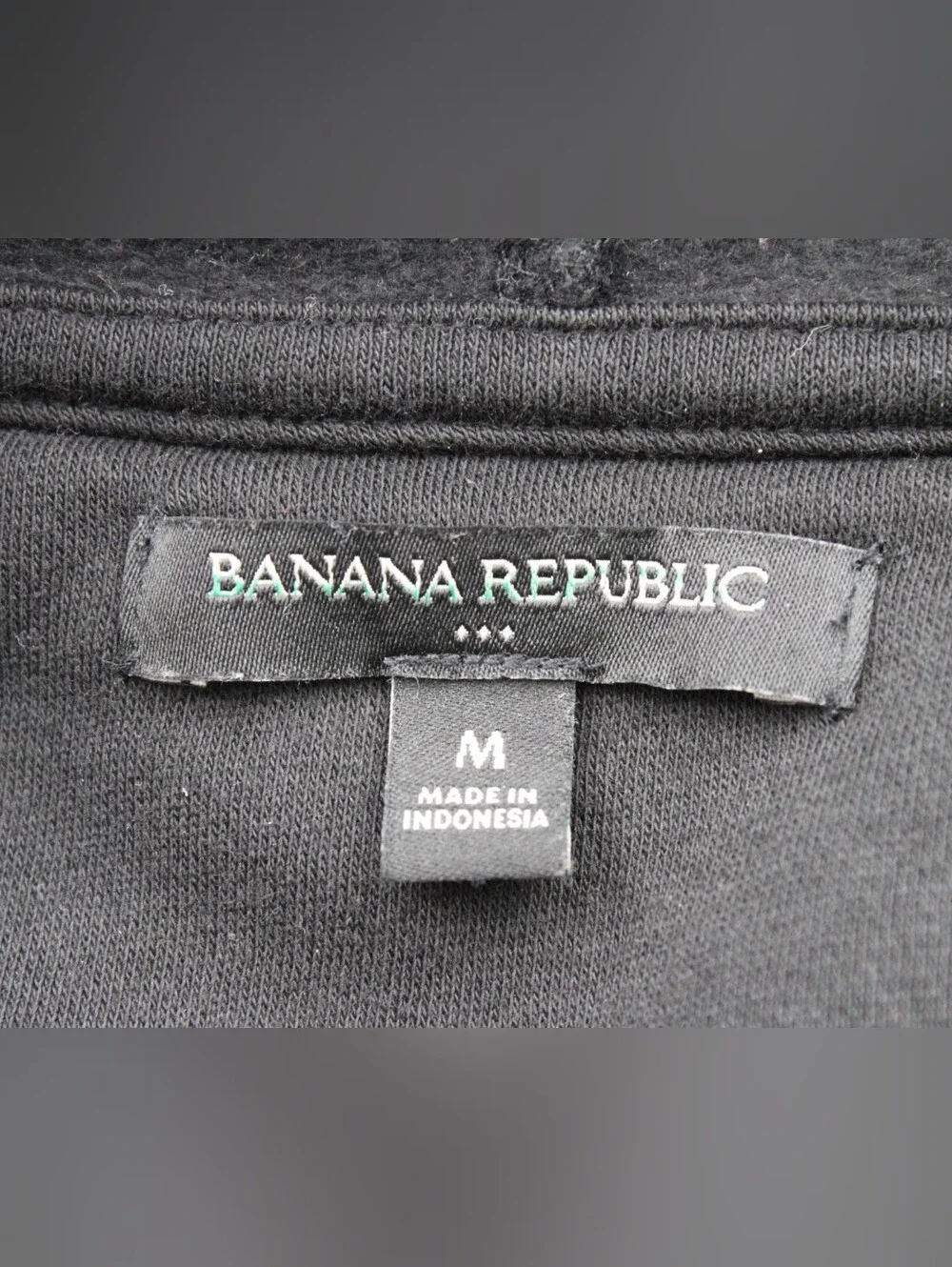 Banana Republic Heritage Elephant Logo Pullover Hoodie Black Men's M